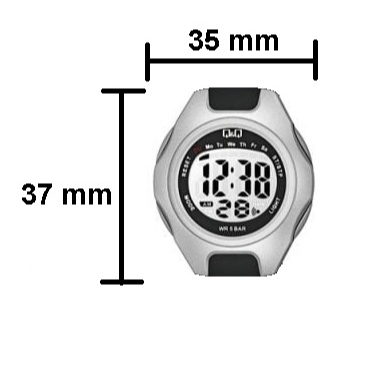 SALE Jam Tangan Wanita Sporty Casual Rubber Digital Original Q&amp;Q QNQ QQ M195 M195J Series