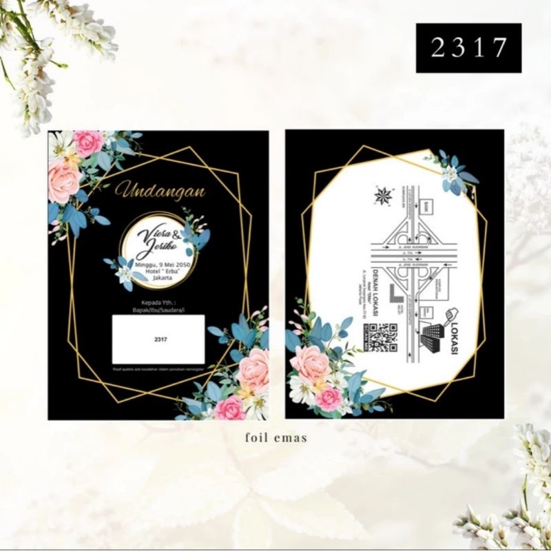 ERBA 2317 ERA BARU Blangko Undangan Nikah Pernikahan Invitation