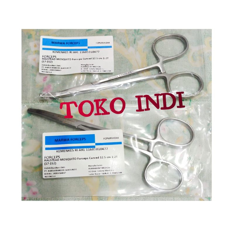 Halstead Mosquito Forcep dengan Gigi 12,5 cm