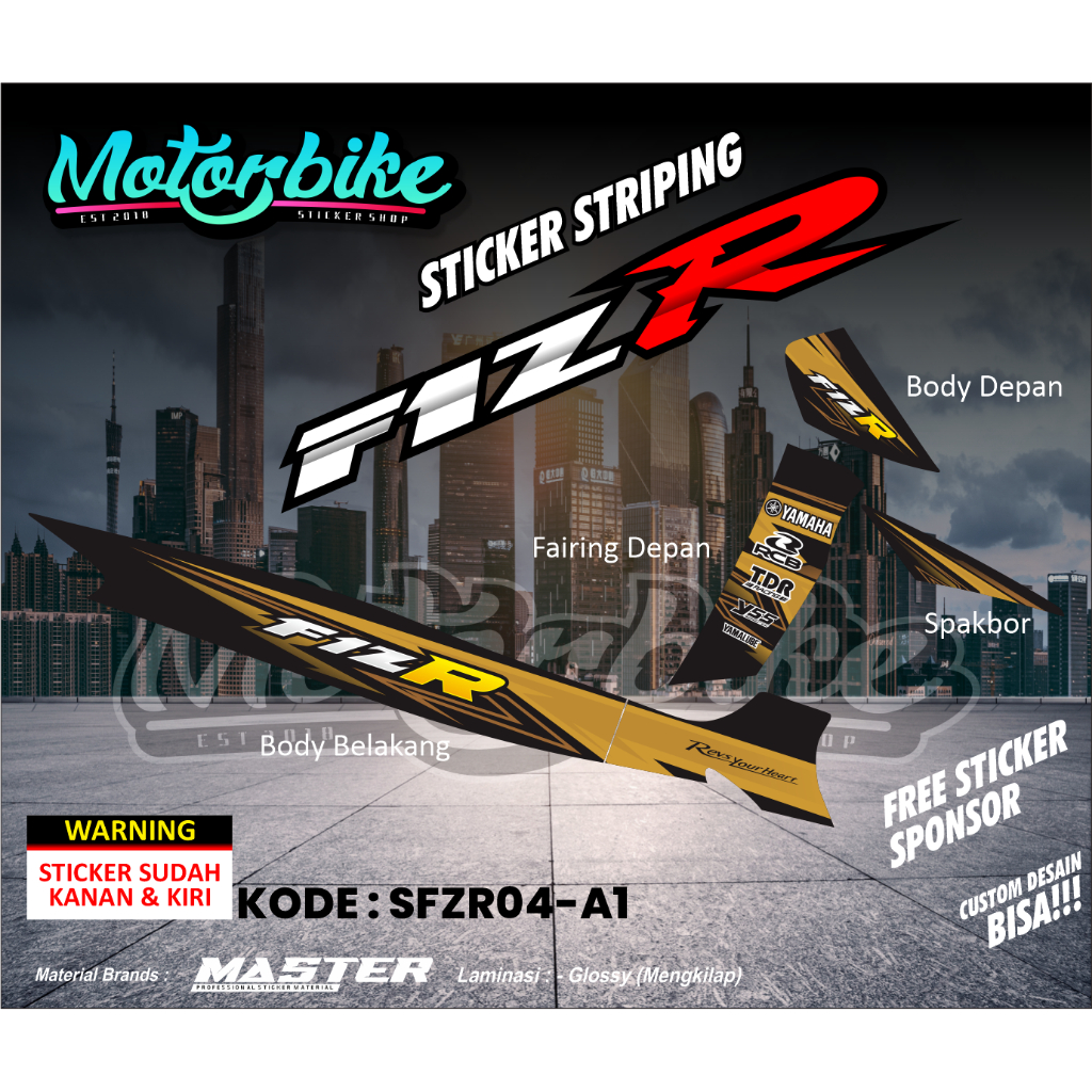 Striping Fiz R - Sticker Striping Variasi Fiz R