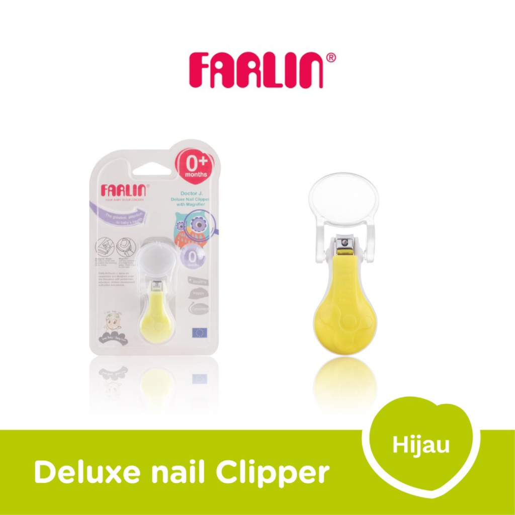 Farlin Deluxe Nail Clipper With Magnifier Gunting Kuku Bayi