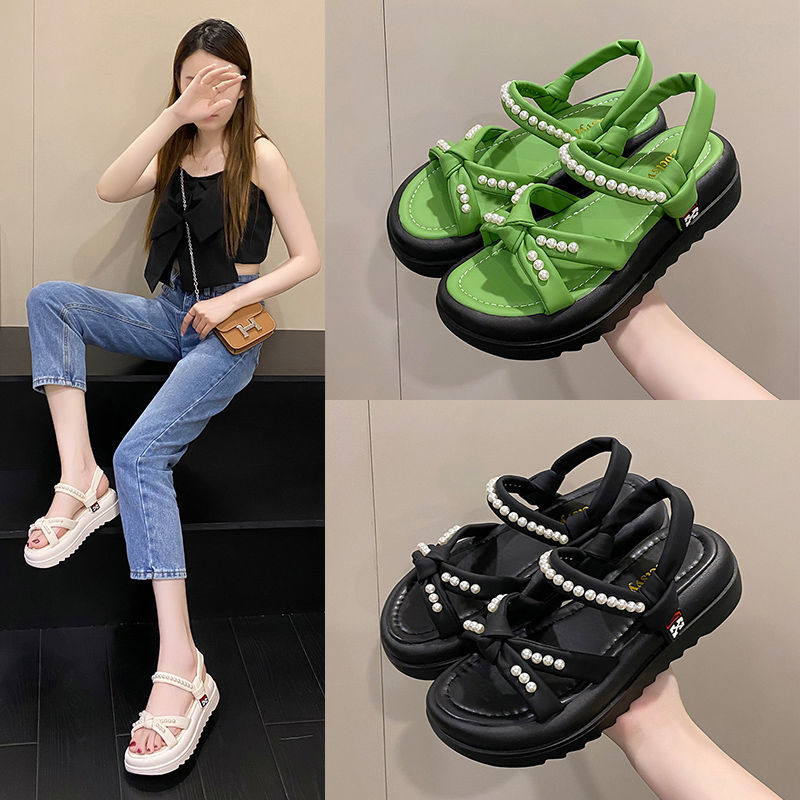 [COZY] Grace Sandal Tali Mutiara Wanita Fashion Import