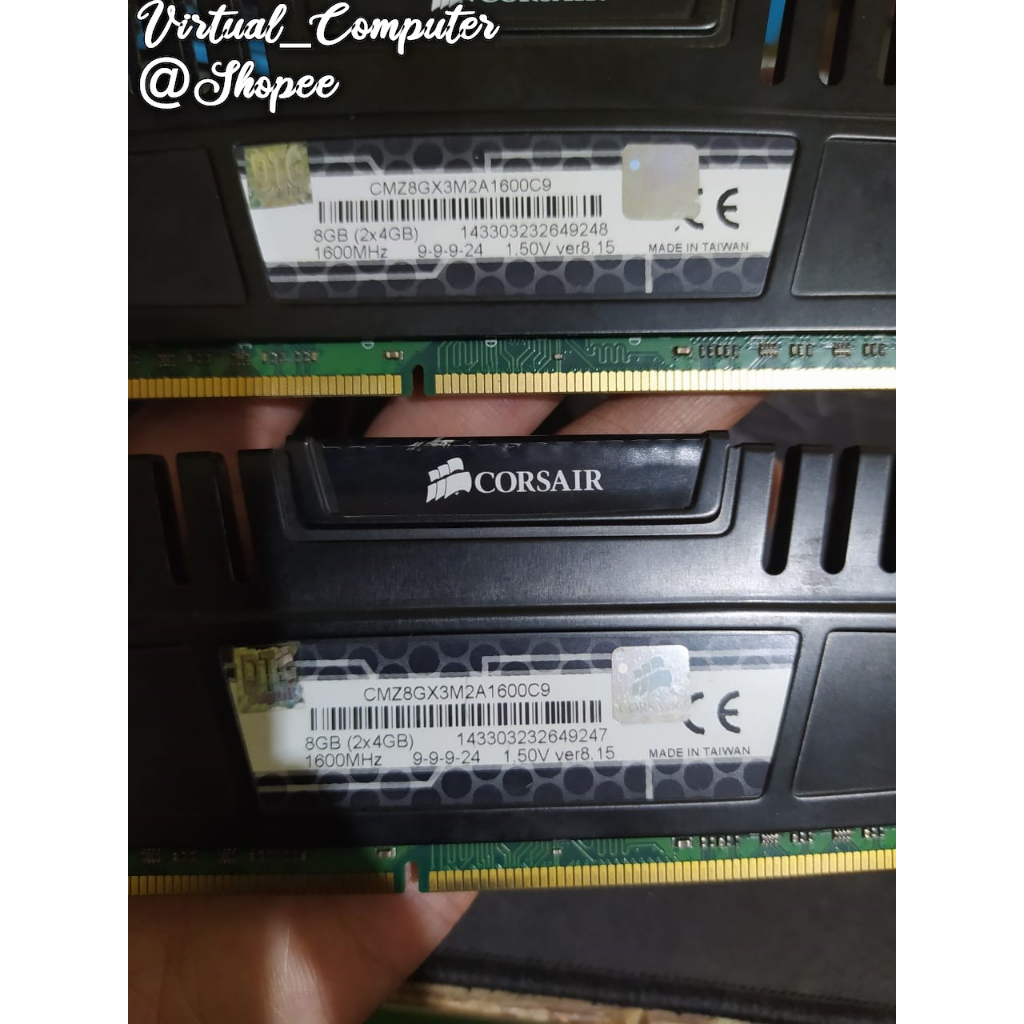 RAM PC Gaming Corsair Vengeance DDR3 8GB 1600Mhz 12800 Dual Channel