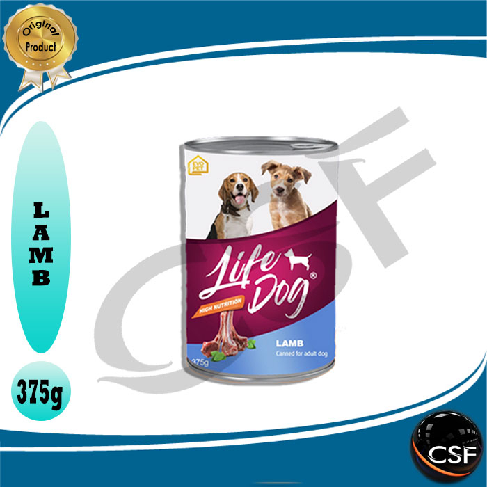 Makanan Anjing Kaleng Wet food LIFE DOG Can All Stage 375gr