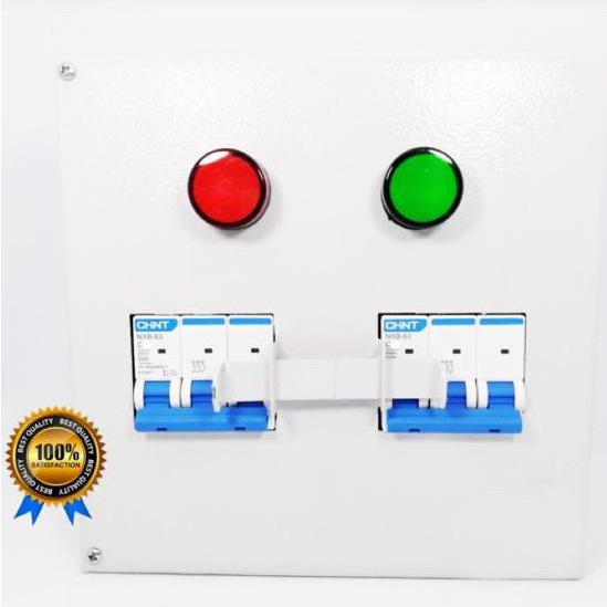 Panel Interlock kecil PLN-Genset + MCB CHINT 3 Phase-40A