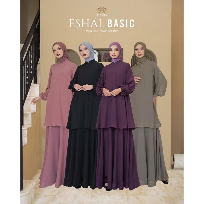 Eshal Basic Dress by Mayra/Eshal Dress by Mayra/Mayra Terbaru/Gamis Lebaran/Mayra Terbaru