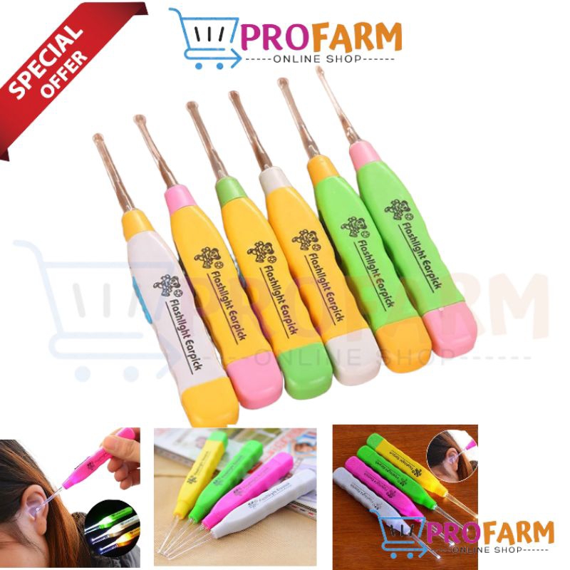 LAKOE Korek kuping LED / Ear pick lampu / pembersih telinga / korek kuping nyala PROFARM