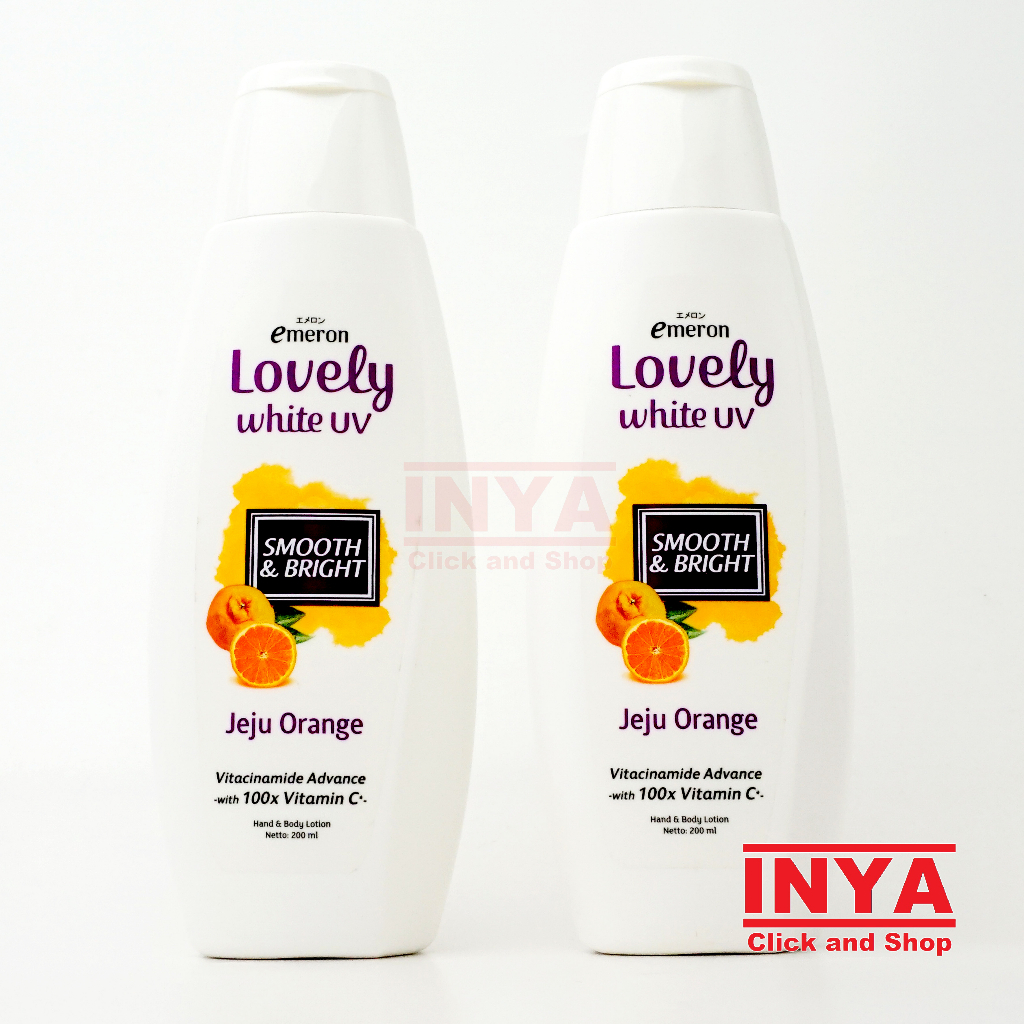 Emeron Lovely White UV Smooth &amp; Bright Jeju Orange 200ml - Hand Body Lotion
