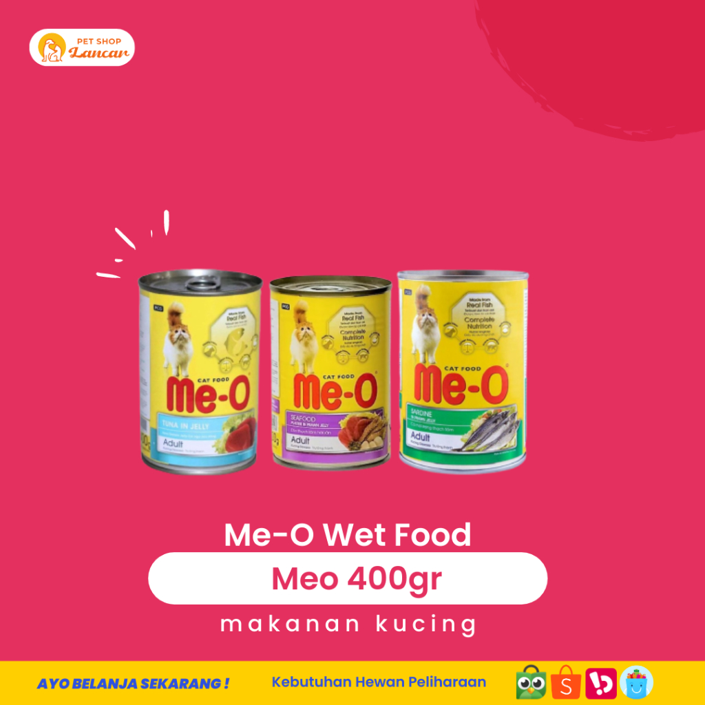 MAKANAN KUCING BASAH MEO KALENG 400G