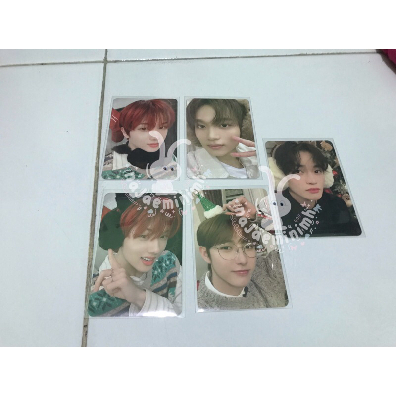 PC PHOTOCARD NCT DREAM PINK CHRISTMAS RENJUN HAECHAN JISUNG PEACE CHENLE JENO JAEMIN WINK MELET