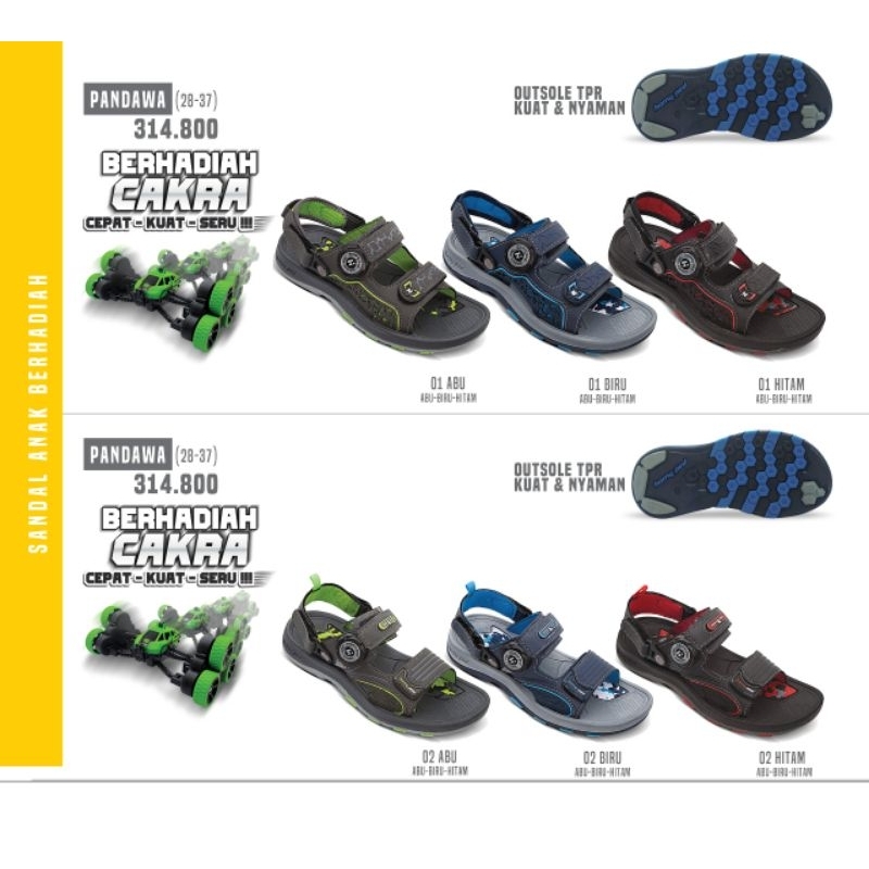 Sandal Gunung Anak Homyped Pandawa Abu-Biru Original 100%