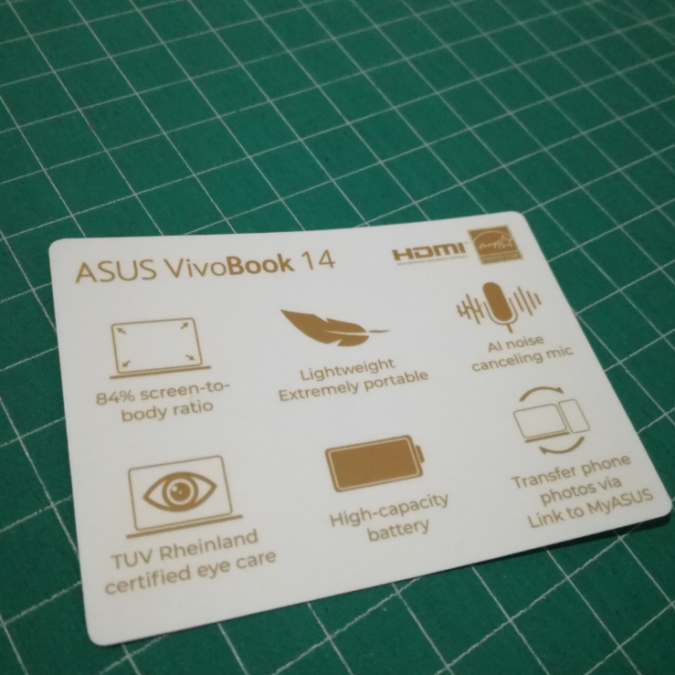 Stiker Spesifikasi Laptop Asus Vivobook 14 Series