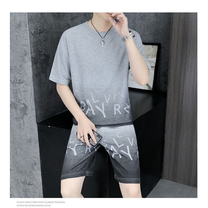 STELAN OVERSIZE BAYRAN SETELAN KAOS COWOK + CELANA PENDEK PRIA