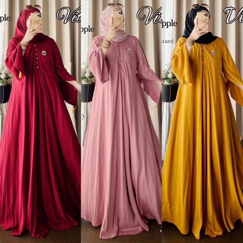 Vitara Maxy Dress Jumbo Ld 130 Mayung best seller