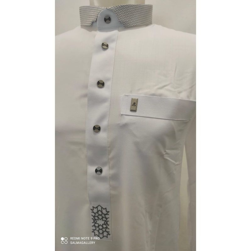 Gamis AL Raz Putih Manset