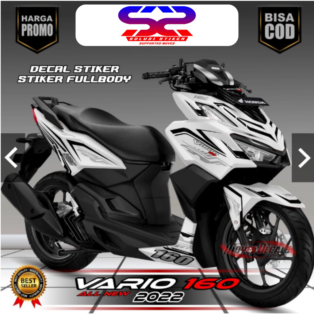 COD Decal Stiker Vario New 160 Fullbody // Stiker New Vario 160 Motif Matrixlane/Putih