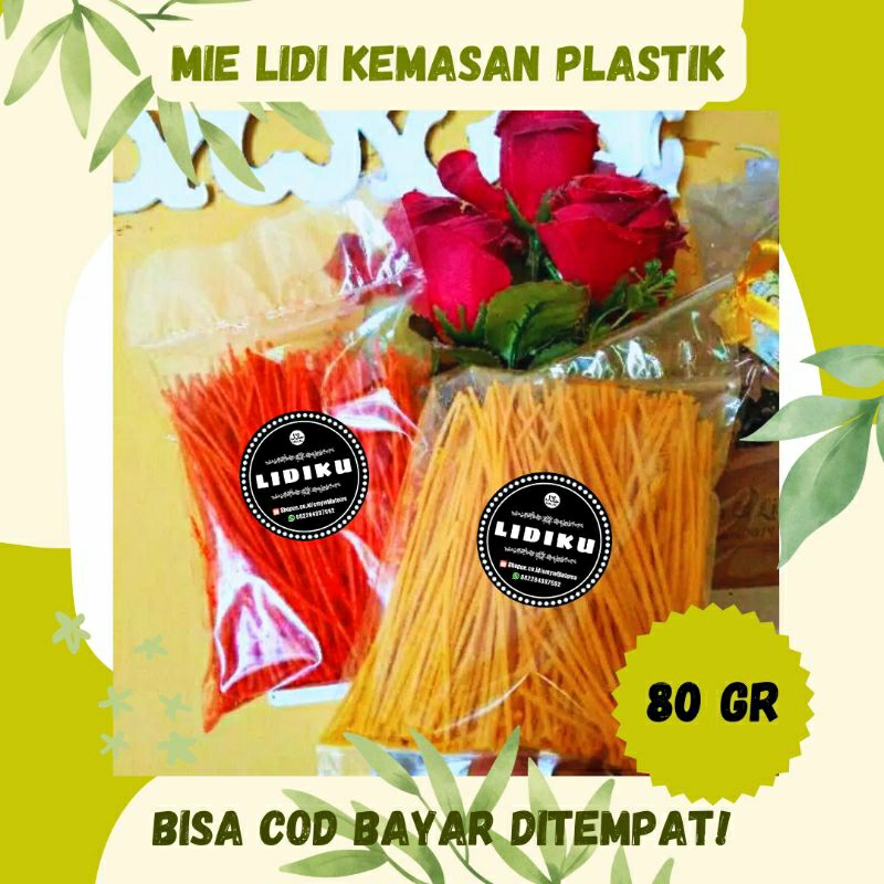 

Mie lidi mie jadul jajanan dulu 80gr Kemasan Plastik Tebal