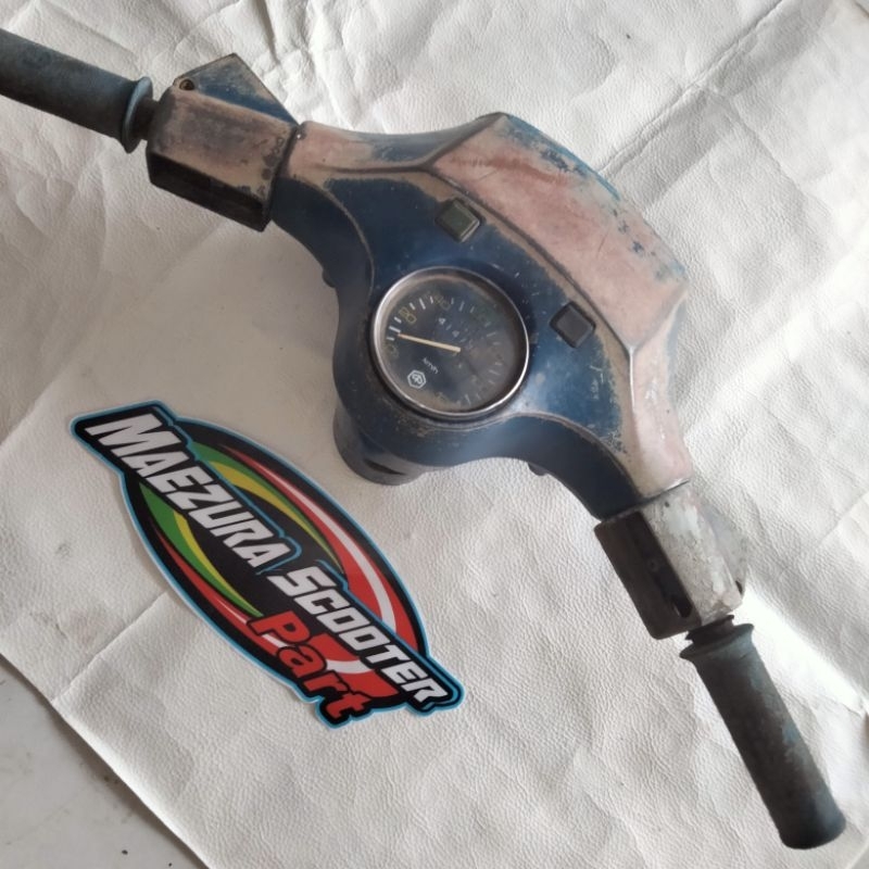 stir setir stang kepala batok atas bawah setang Vespa PX PS lengkap Spedometer