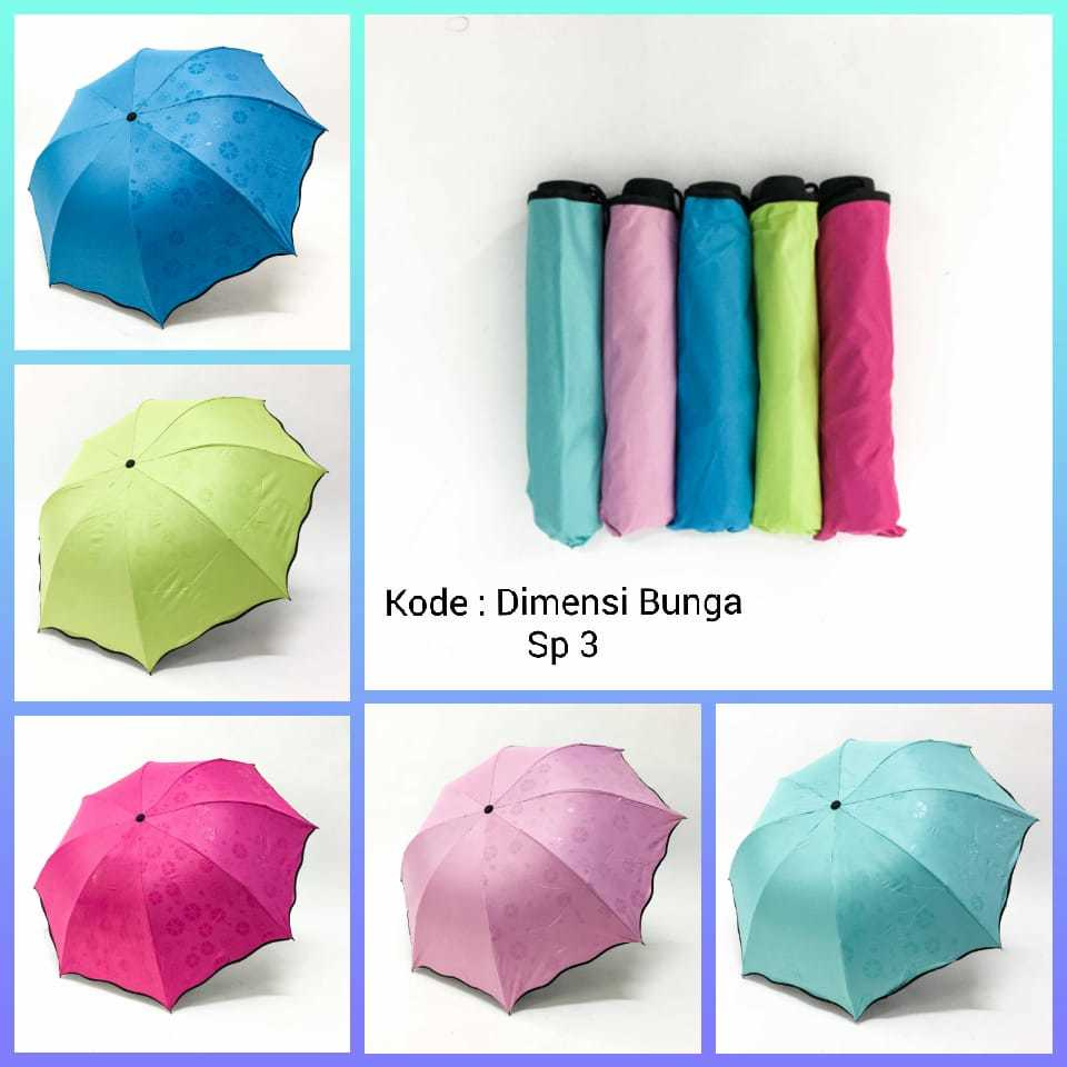 DYNAMIC-PUSAT17 PAYUNG MAGIC 3D LIPAT / UMBRELLA PORTABLE / PAYUNG HUJAN ANTI SINAR MATAHARI UV / PAYUNG LIPAT 3D MOTIF