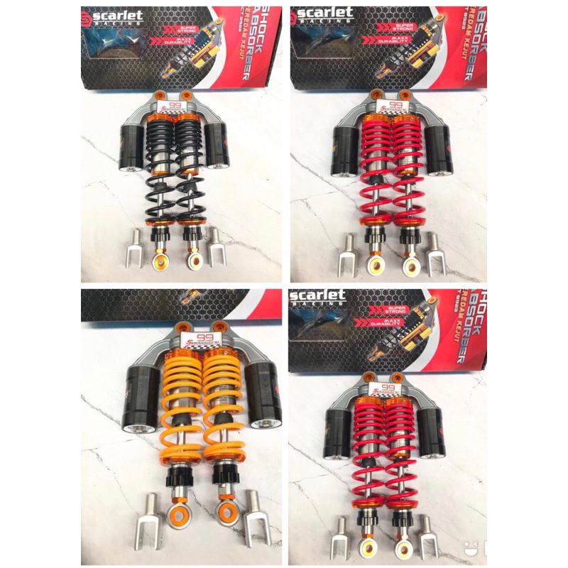 Shockbreaker Tabung Atas SCARLET RACING Shock Nmax Pcx Rx king Aerox Supra X Vega F1zr Jupiter dll