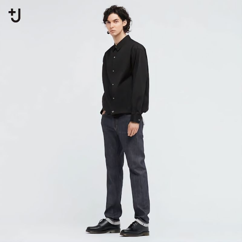 UNIQLO U +J FULL BLACK SELVEDGE DENIM SIZE 31 (LIKE NEW)