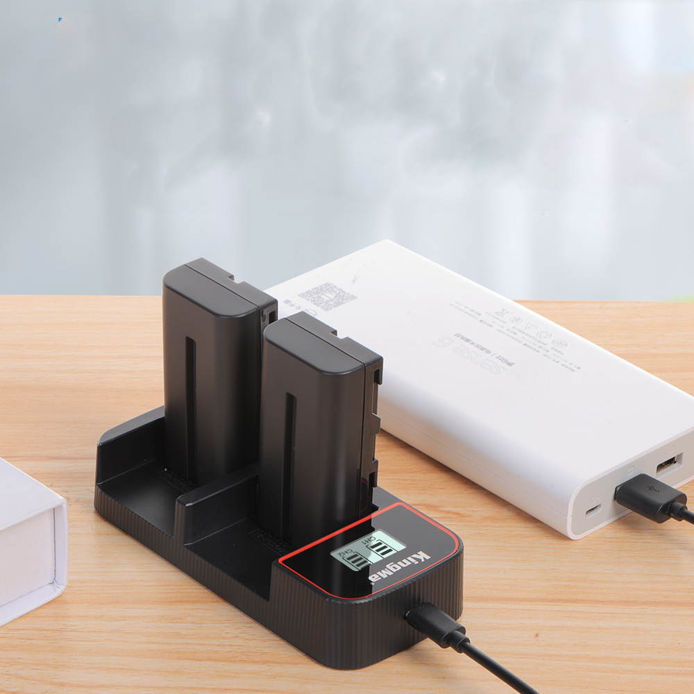 KingMa Charger Baterai 2 Slot for Sony NP-F970 F750 F550 - BM058-F550 - Black