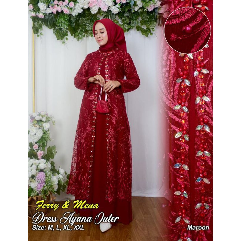 KEBAYA ORIGINAL//DRESS AYANA OUTER//SERAGAMAN KELUARAGA//BAJU PESTA LAMARAN//KEBAYA WISUDA//BAJU LEBARAN//GAMIS KONDANGAN//KEBAYA MODERN//KEBAYA BALI//BY FERRY MENNA//MDHBROTHER