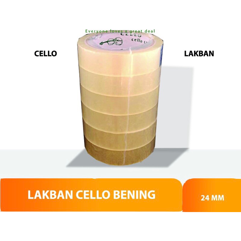 Lakban Isolasi Tape Opp 1/2 inci dan 1 inci Perekat Karton Lakban Isolasi