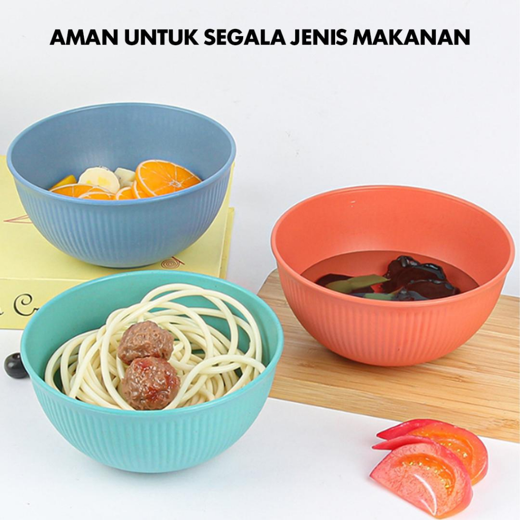 Mangkok Jerami  Wheat Straw / Mangkok Kuah Gandum Wheat / Mangkok Gandum Warna Pastel