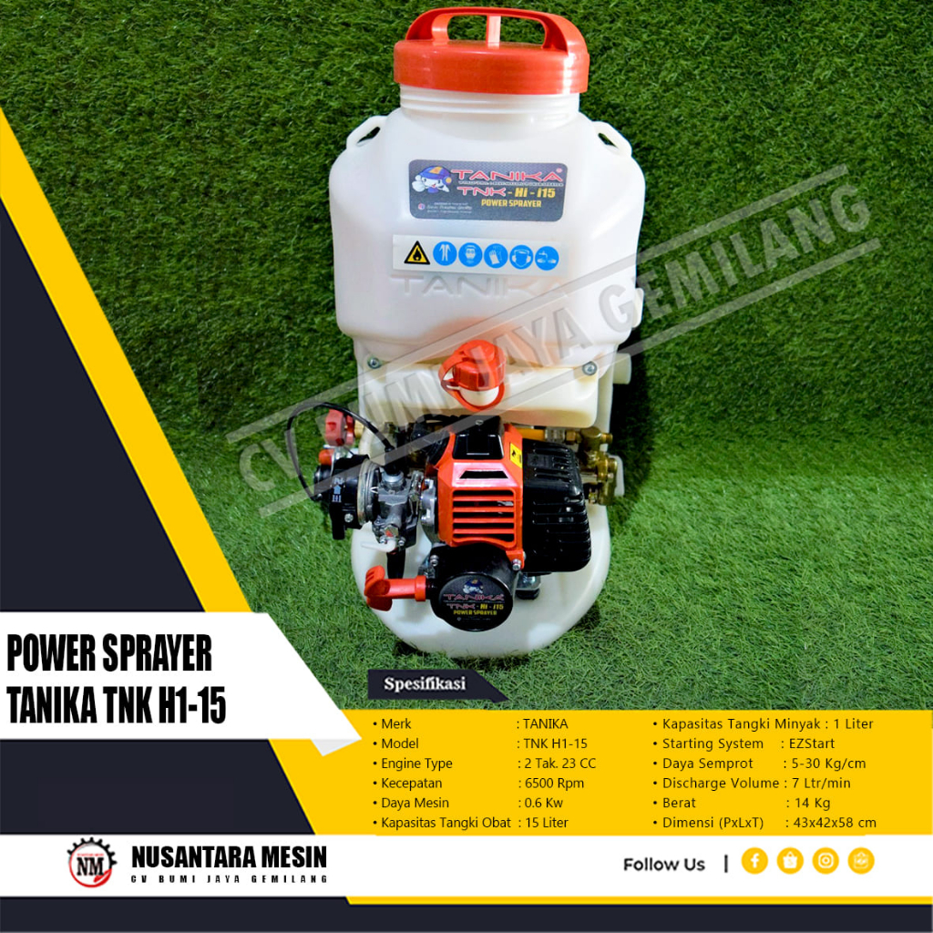 MESIN SEMPROT HAMA / KNAPSACK POWER SPRAYER TANIKA HI-15