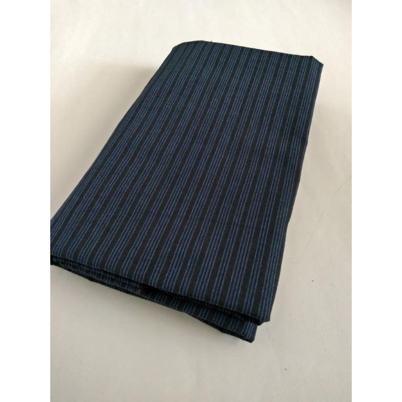 Kain lurik batik tenun lurik - peranakan biru Navy panjang 2,5  meter