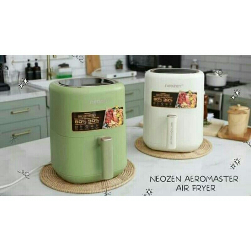 Neozen Aeromaster A6 Air Fryer 3L - Cream, Green, White, Ivory