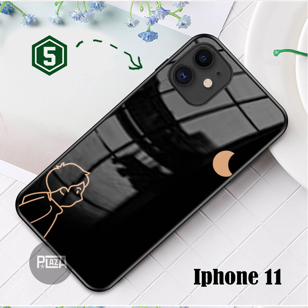 Softcase Glass Kaca COUPLE [K119] IPHONE 11 11PRO 11PROMAX Terbaru Casing Handphone-Pelindung Handphone