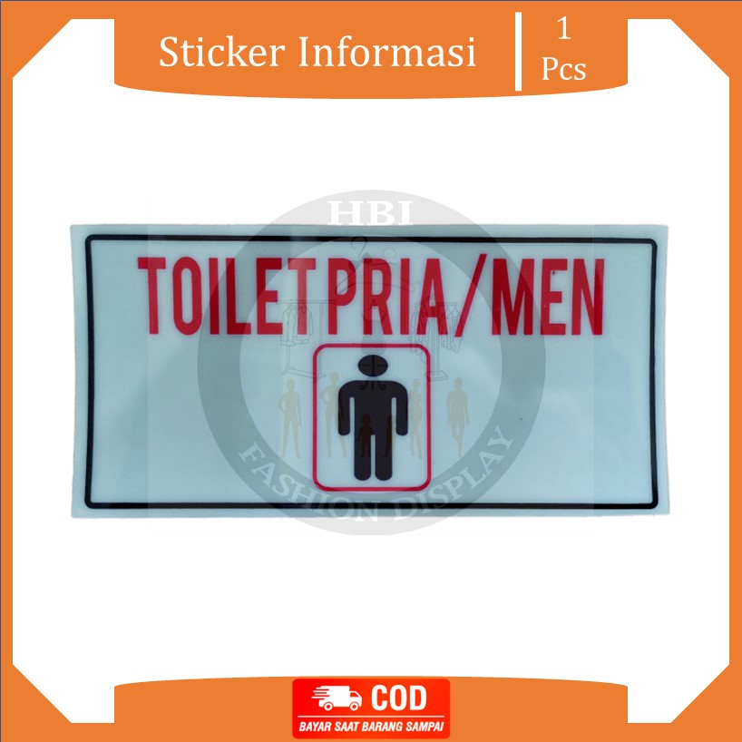 

Stiker Papan Nama Toilet Pria / Man
