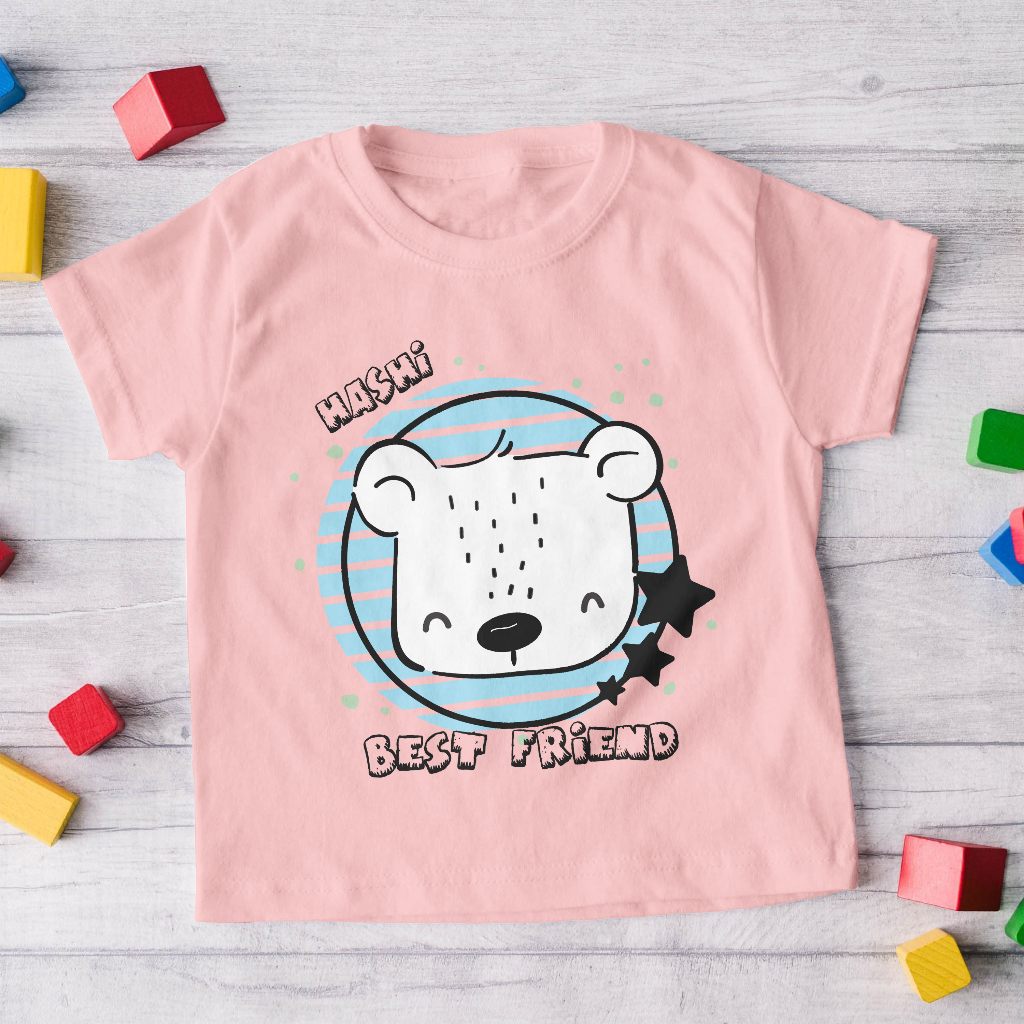 Kaos Anak Hashi Best Friend Bear - Atasan Anak Laki Laki dan Perempuan