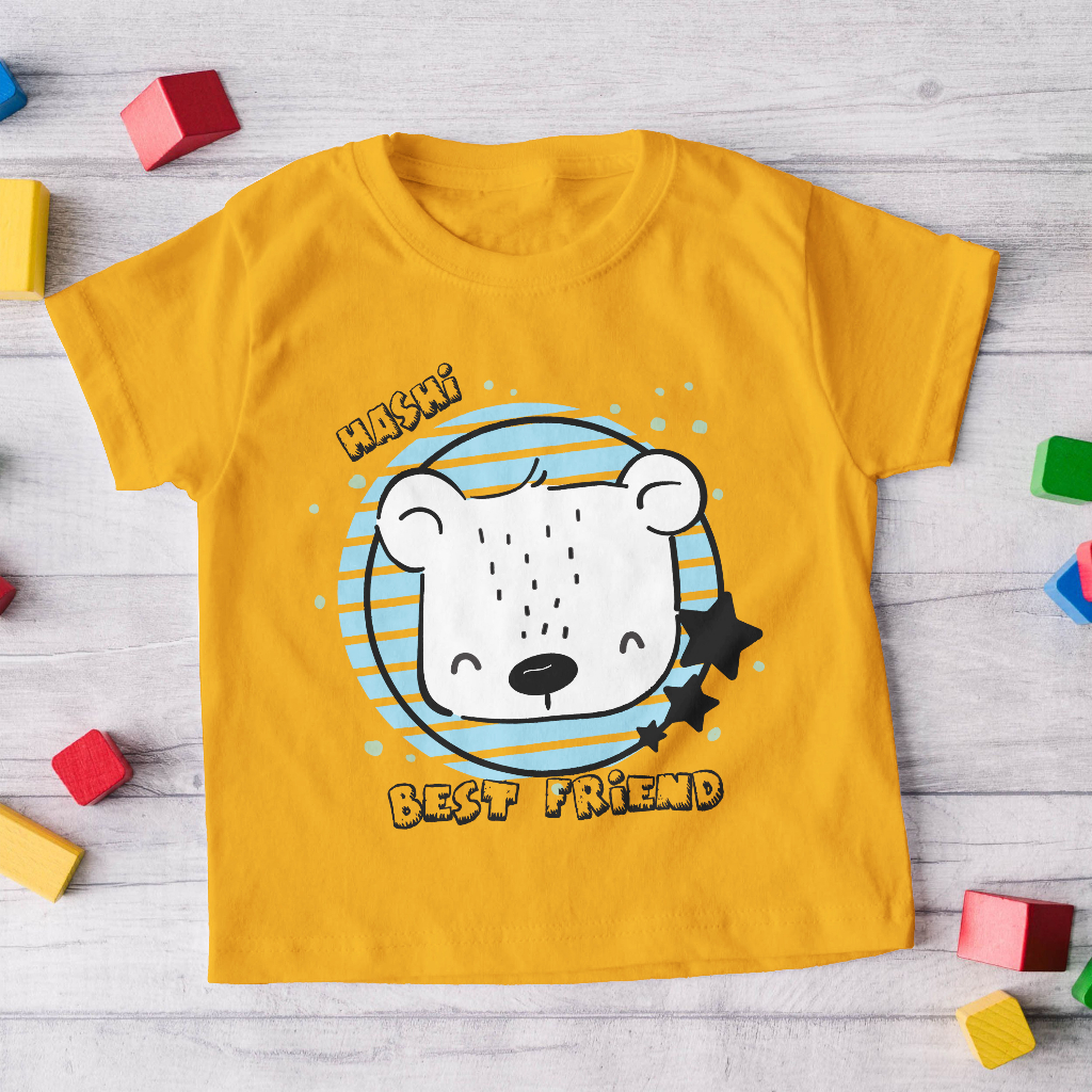 Kaos Anak Hashi Best Friend Bear - Atasan Anak Laki Laki dan Perempuan