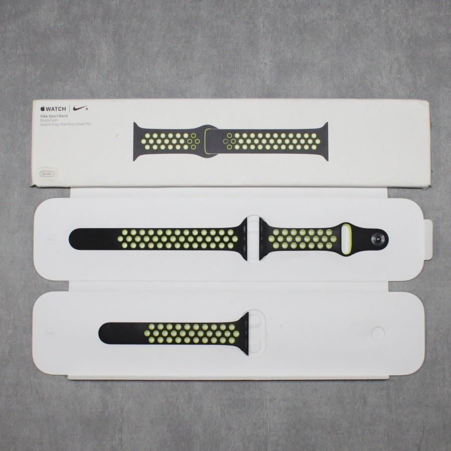 Tali/Strap - Sport Band IWATCH Nike Black Volt 38mm/40mm/41mm Preloved/Second Good Condition 100% Or