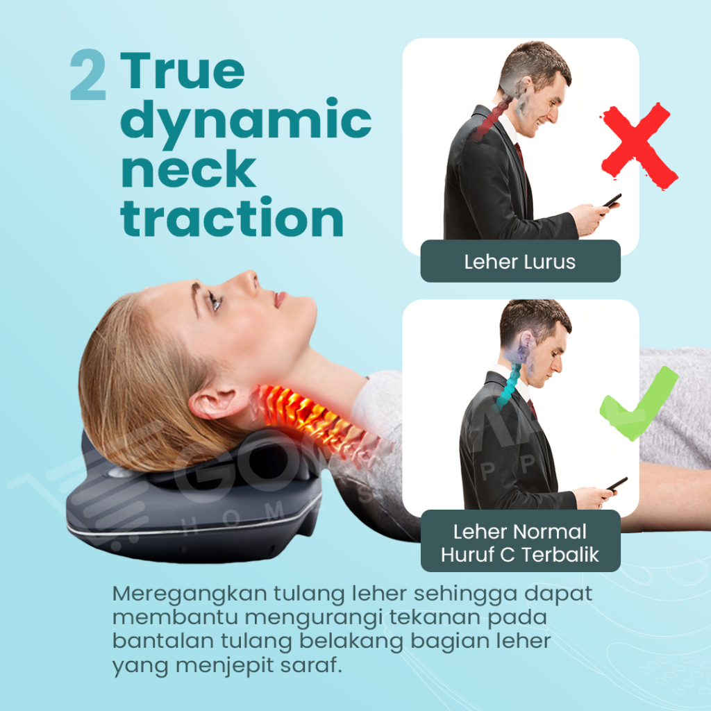 Dr. Qyu Cervical Traction Device Alat Terapi Nyeri Leher dan Saraf Kejepit Originall Bergaransi
