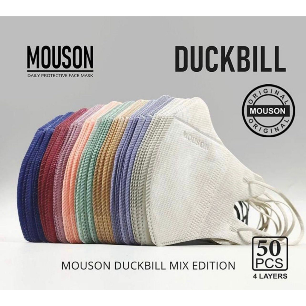 masker duckbill Mouson mix Db mouson campur warna isi 50 pc