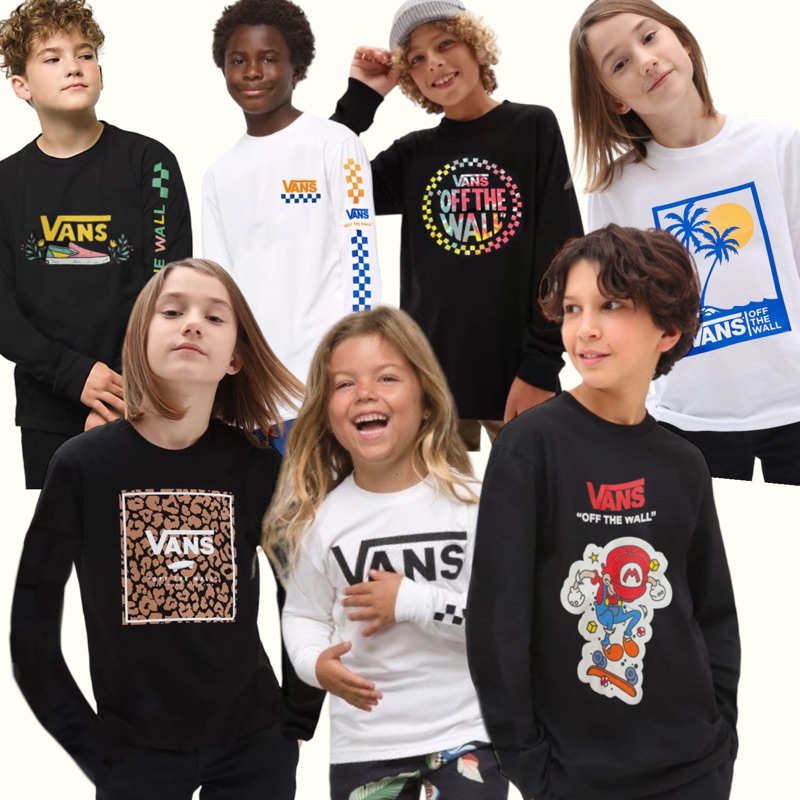 Kaos Lengan Panjang Anak Laki Laki Perempuan Vans