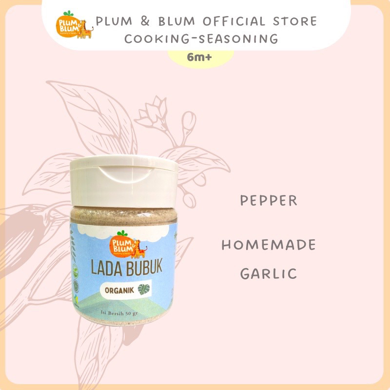 PLUM BLUM BUMBU DAPUR MPASI LADA PUTIH | PLUMBLUM HIMALAYAN SALT | BUMBU MPASI SEHAT GARLIC POWDER ANTI GTM