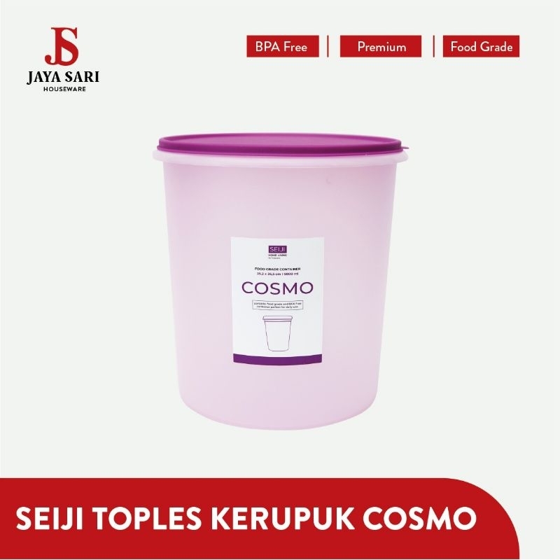 Toples Kerupuk  SEIJI /toples cosmo  Aesthetic Kedap Udara Besar / Toples Kerupuk Jumbo / Toples Ked