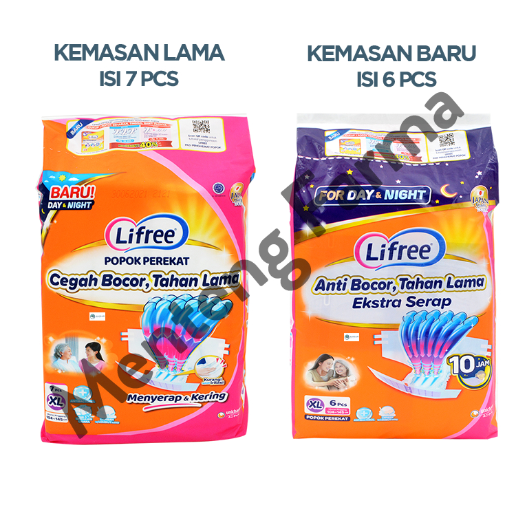 Lifree Popok Perekat XL6 - Popok Perekat Dewasa Anti Bocor