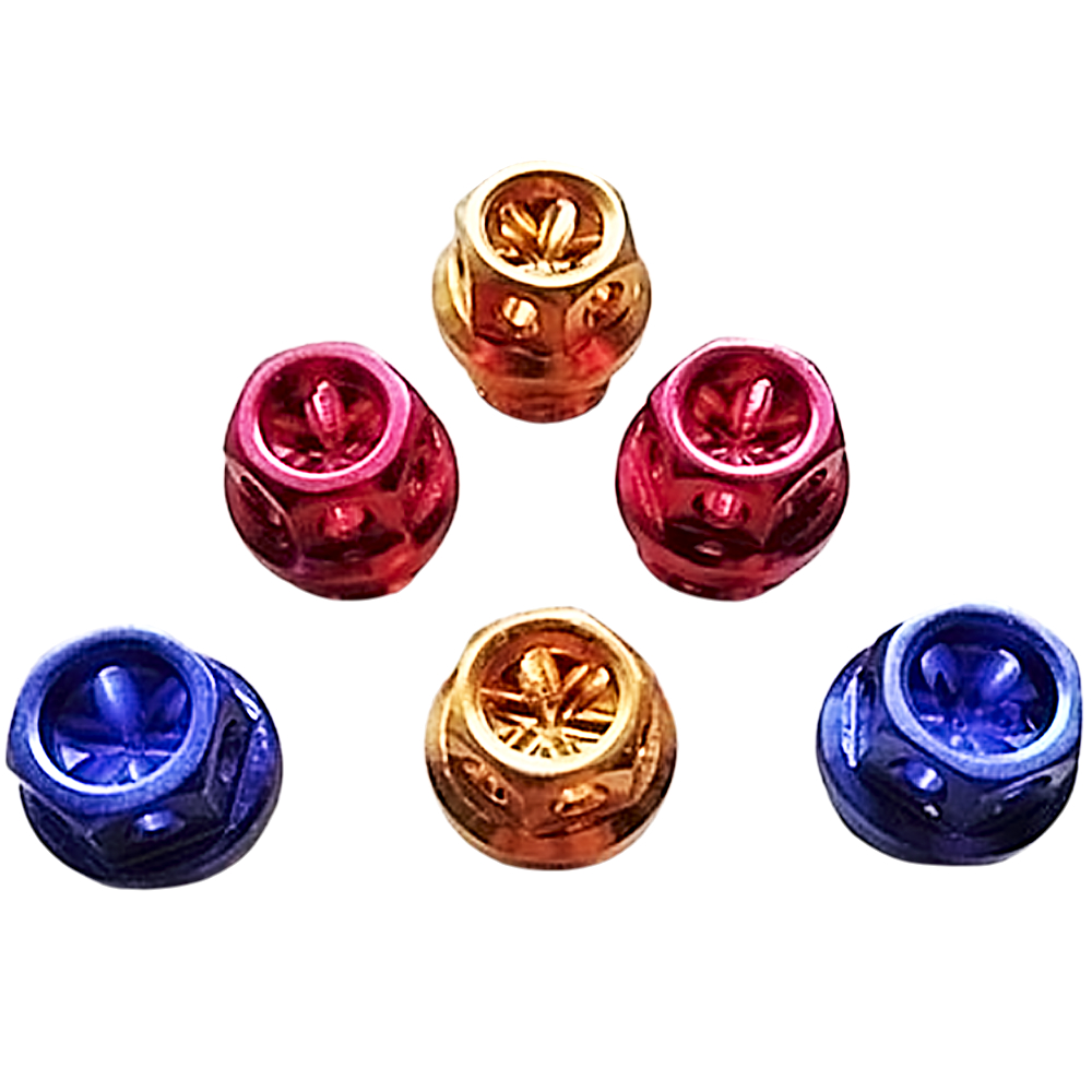 Drat Tutup Oli Flower CNC Warna Biru Baut Penutup Oli Mesin Model Bunga CNC PNP Honda