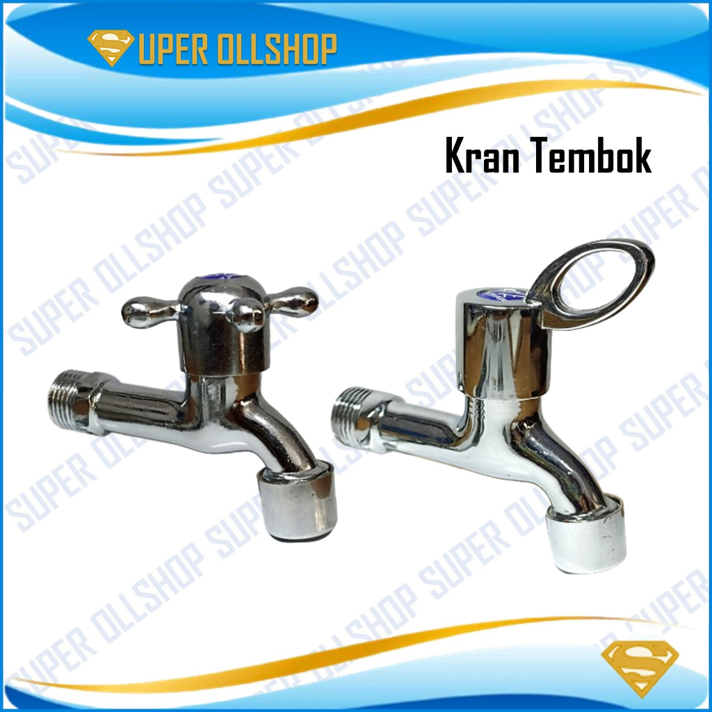 Kran Tembok Keran Air Ukuran 1/2 inchi Bahan Abs Dilapisin Chrome / Keran Tembok Taman Cuci Tangan Kran Kamar Mandi Putar Bahan Abs Chrome