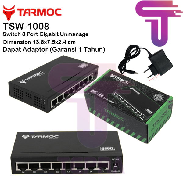 Tarmoc TSW-1008 Switch Unmanage 8 port Gigabit Metal Case