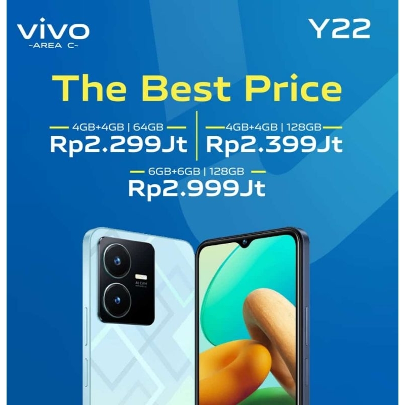 VIVO Y22 4/64 | 4/128 | 6/128 GARANSI RESMI