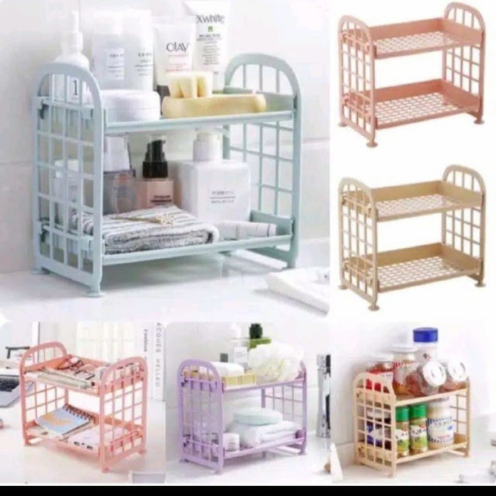 Rak Mini 2 Susun Rak Dapur 2 Susun Rak ATK Serbaguna  Grosir