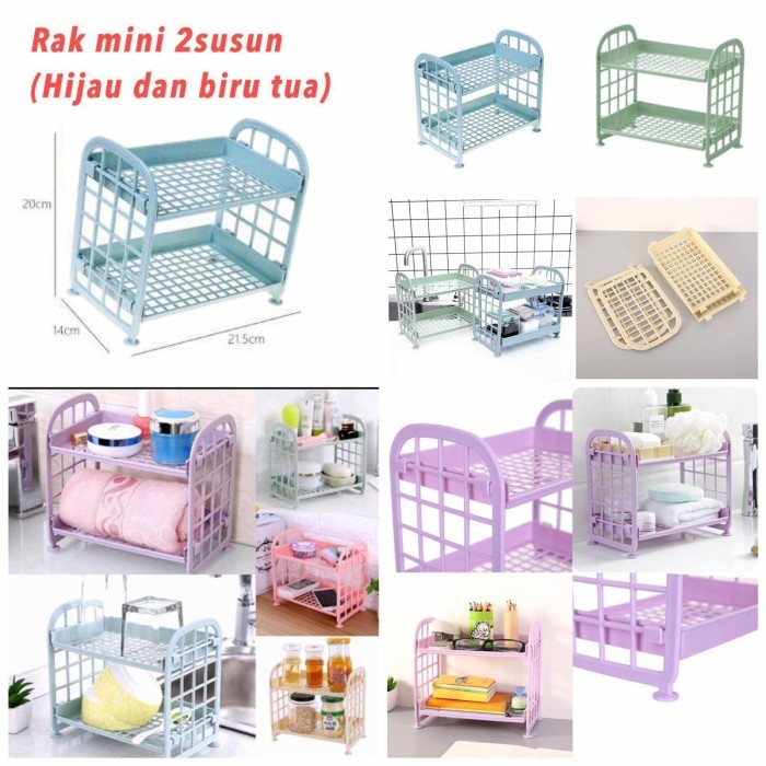 Rak Mini 2 Susun Rak Dapur 2 Susun Rak ATK Serbaguna  Grosir