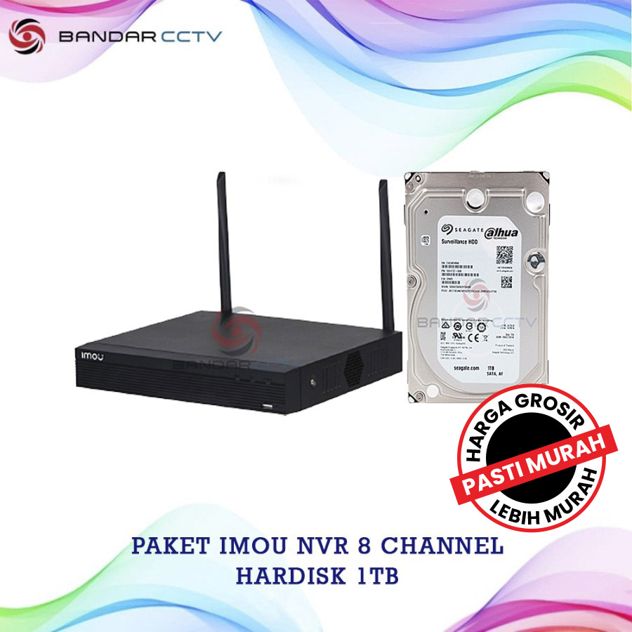 PAKET NVR IMOU 8 CHANNEL + HARDISK 1TB